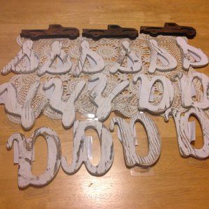 Whitewash letters and farmhouse truck cut outs